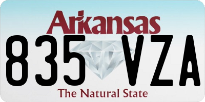 AR license plate 835VZA