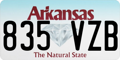 AR license plate 835VZB