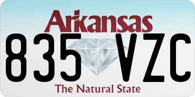 AR license plate 835VZC