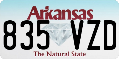 AR license plate 835VZD