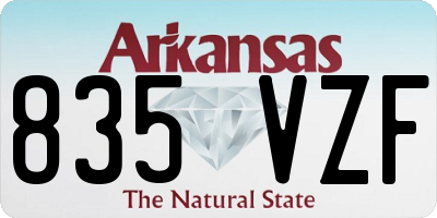 AR license plate 835VZF