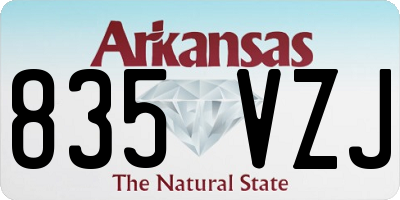 AR license plate 835VZJ