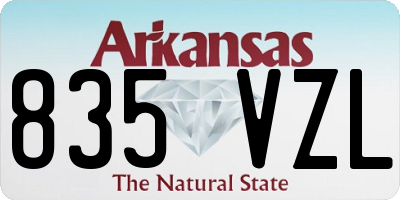 AR license plate 835VZL