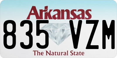 AR license plate 835VZM