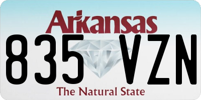 AR license plate 835VZN