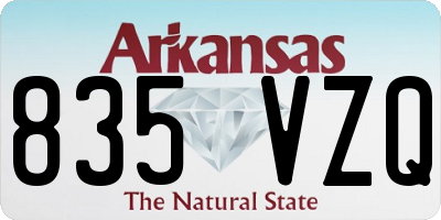 AR license plate 835VZQ