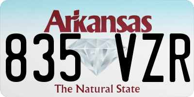 AR license plate 835VZR