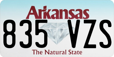 AR license plate 835VZS