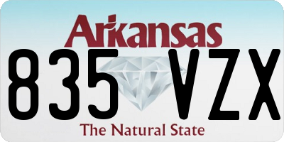 AR license plate 835VZX