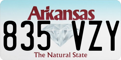 AR license plate 835VZY