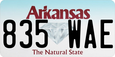 AR license plate 835WAE