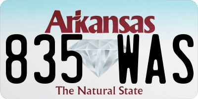 AR license plate 835WAS
