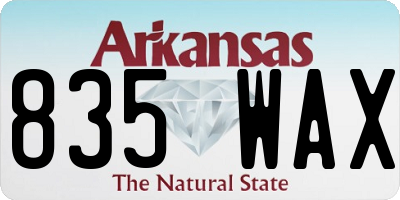 AR license plate 835WAX