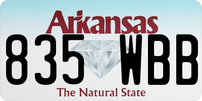 AR license plate 835WBB