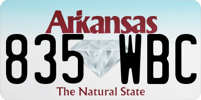 AR license plate 835WBC