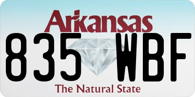 AR license plate 835WBF