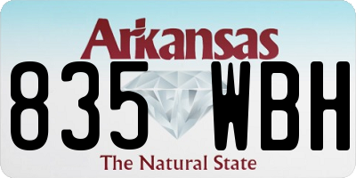 AR license plate 835WBH