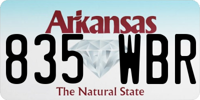 AR license plate 835WBR
