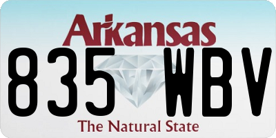 AR license plate 835WBV
