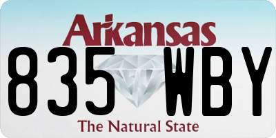 AR license plate 835WBY