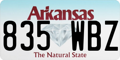 AR license plate 835WBZ