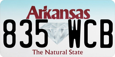 AR license plate 835WCB
