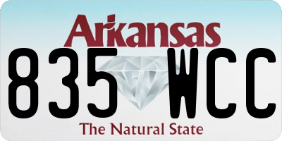 AR license plate 835WCC
