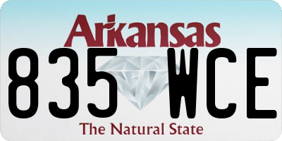 AR license plate 835WCE