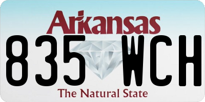 AR license plate 835WCH