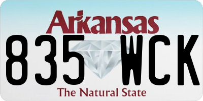 AR license plate 835WCK