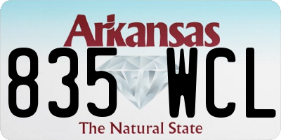 AR license plate 835WCL