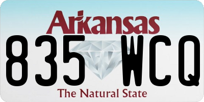 AR license plate 835WCQ