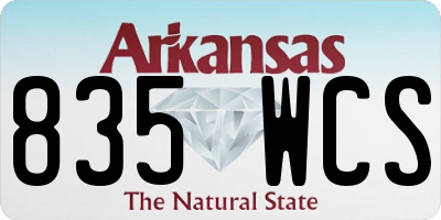 AR license plate 835WCS