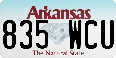 AR license plate 835WCU