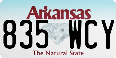 AR license plate 835WCY