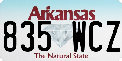 AR license plate 835WCZ