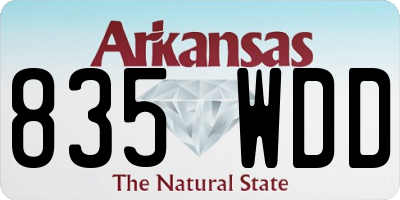AR license plate 835WDD