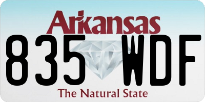 AR license plate 835WDF