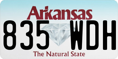 AR license plate 835WDH