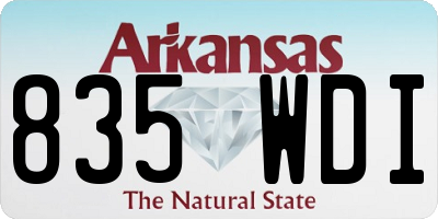 AR license plate 835WDI