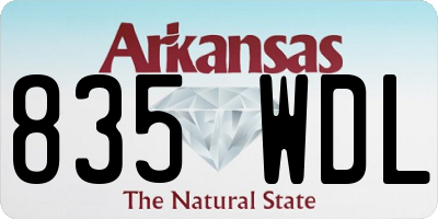 AR license plate 835WDL