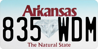 AR license plate 835WDM