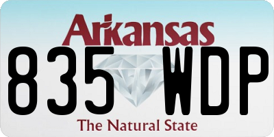 AR license plate 835WDP