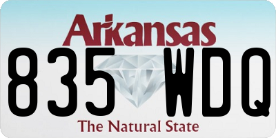 AR license plate 835WDQ