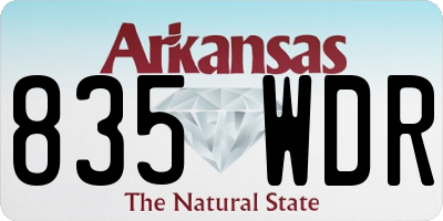 AR license plate 835WDR