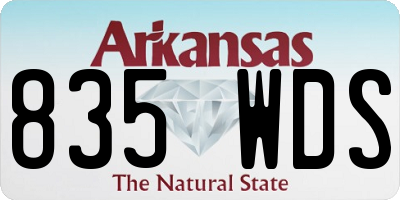 AR license plate 835WDS