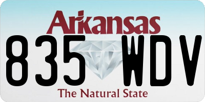 AR license plate 835WDV