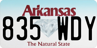 AR license plate 835WDY