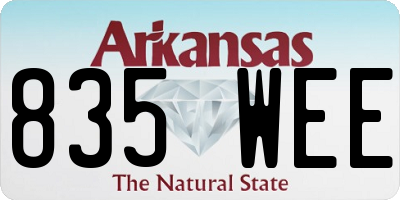 AR license plate 835WEE