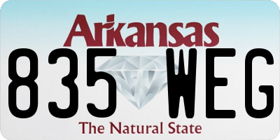AR license plate 835WEG